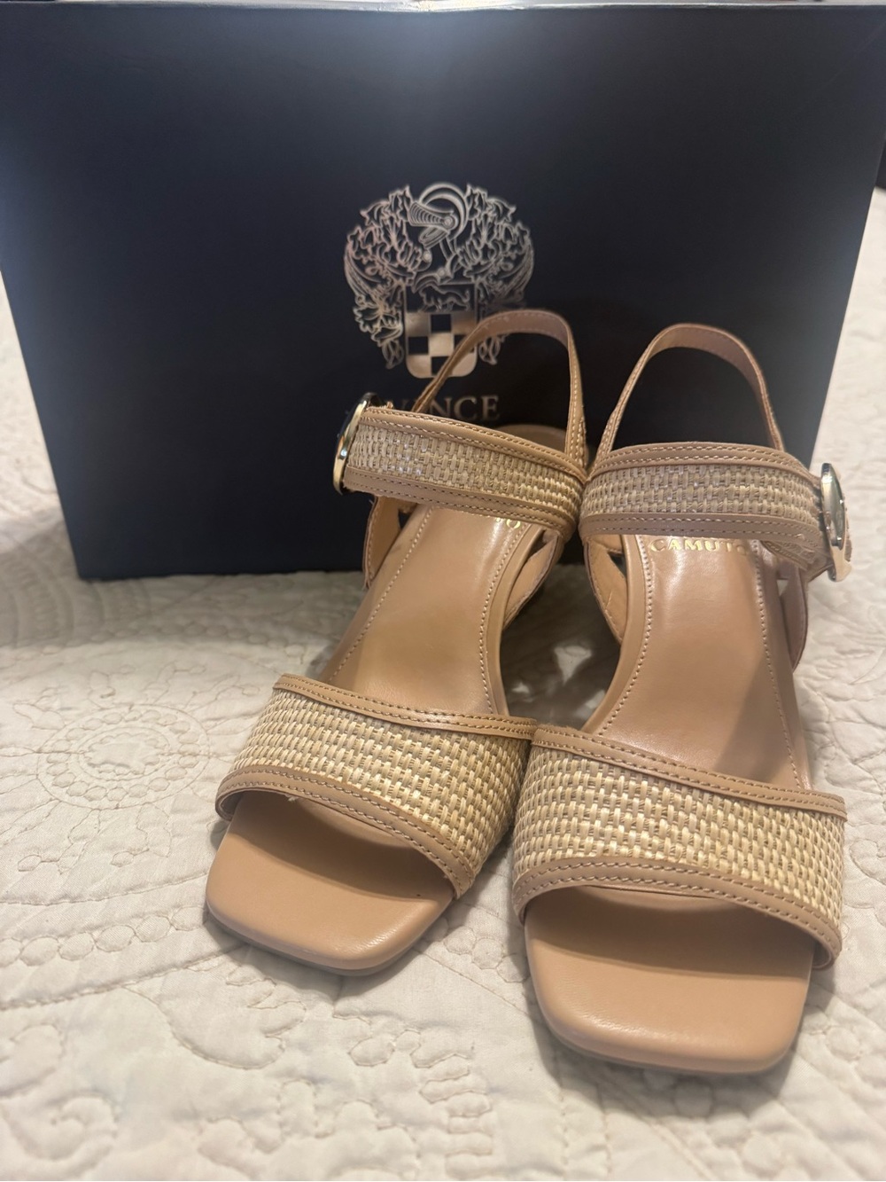 Vince Camuto VC-Helcey Leather Strap Sandals Size 6.5